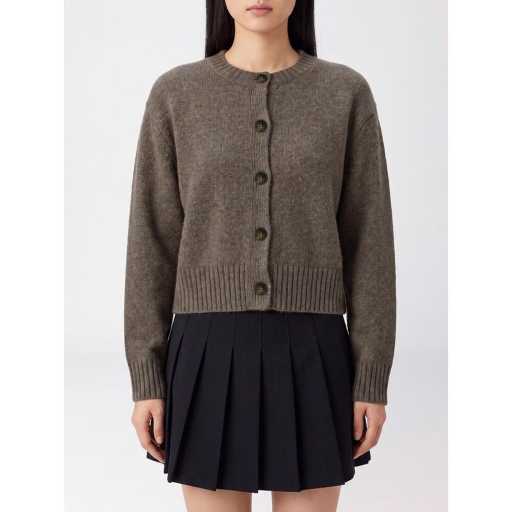 Loulou De Saison Women Loulou De Saison Remus Merino Wool Crewneck Cardigan